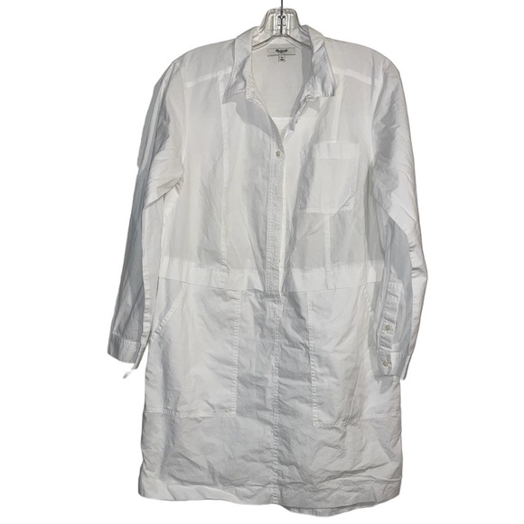 Madewell Shirt Dress White Long Sleeves Button Front - Picture 1 of 4